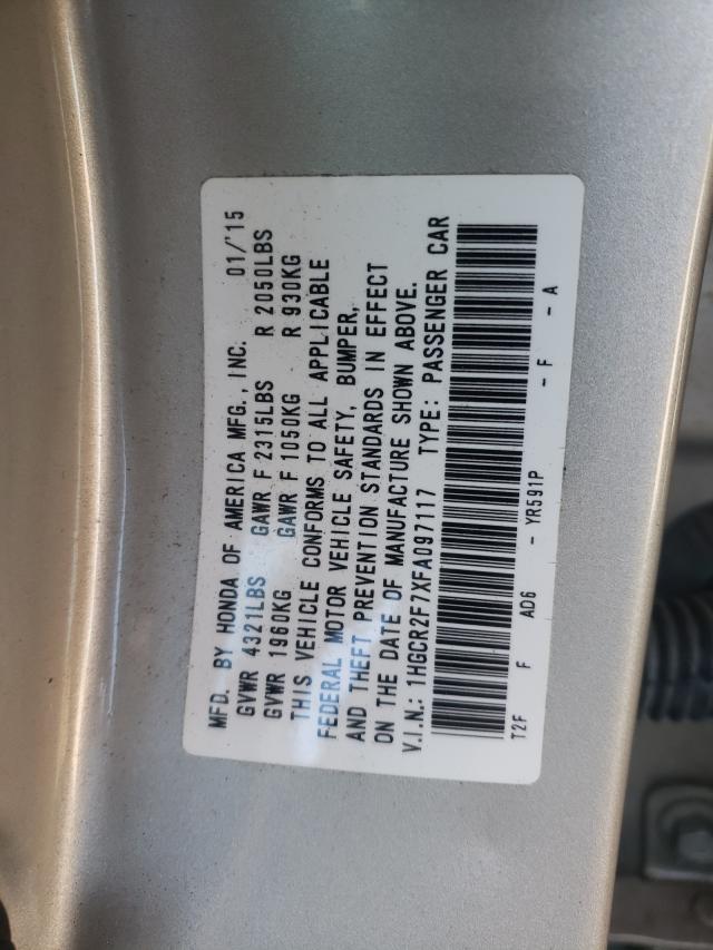 Photo 9 VIN: 1HGCR2F7XFA097117 - HONDA ACCORD EX 