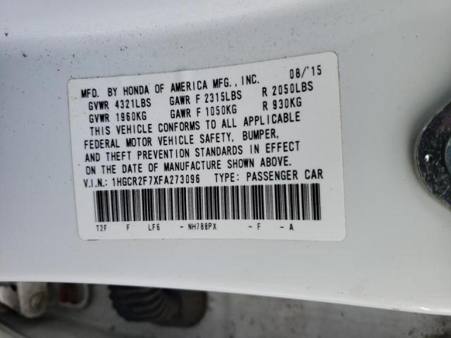 Photo 9 VIN: 1HGCR2F7XFA273096 - HONDA ACCORD EX 