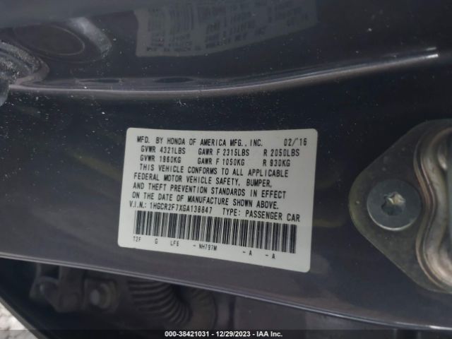 Photo 8 VIN: 1HGCR2F7XGA138847 - HONDA ACCORD 