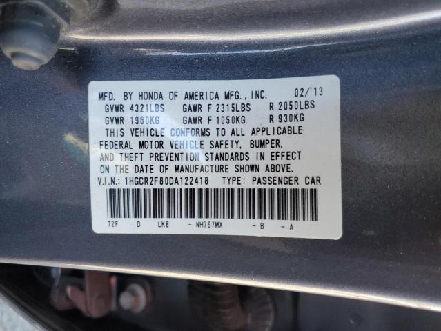 Photo 11 VIN: 1HGCR2F80DA122418 - HONDA ACCORD 