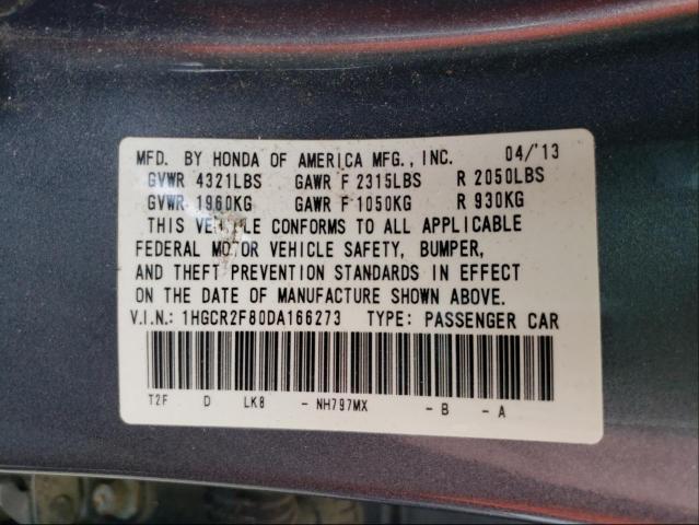 Photo 9 VIN: 1HGCR2F80DA166273 - HONDA ACCORD EXL 