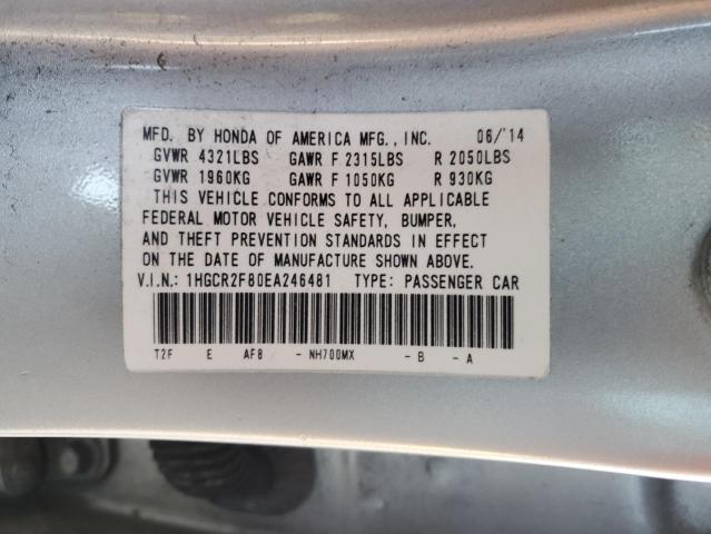 Photo 11 VIN: 1HGCR2F80EA246481 - HONDA ACCORD 