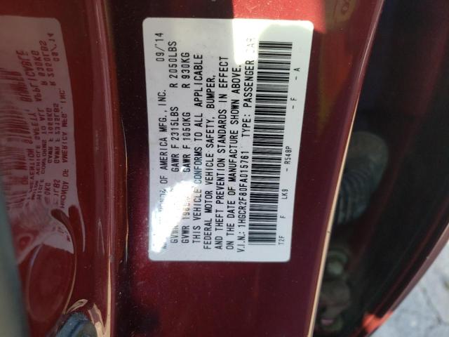 Photo 11 VIN: 1HGCR2F80FA015761 - HONDA ACCORD EXL 