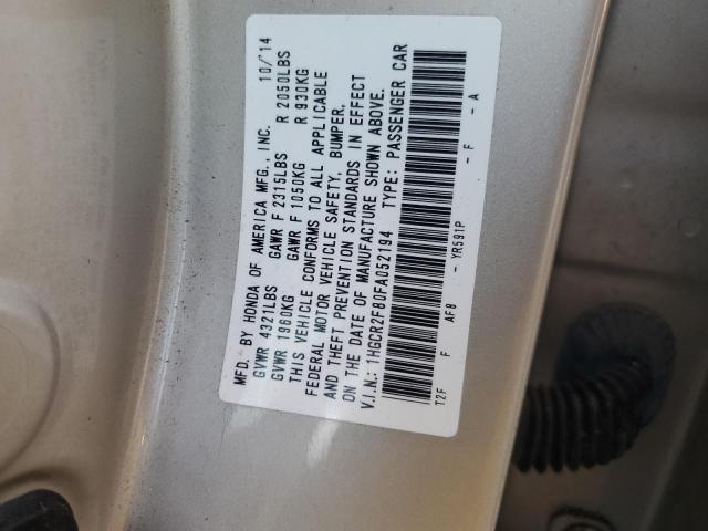 Photo 12 VIN: 1HGCR2F80FA052194 - HONDA ACCORD EXL 