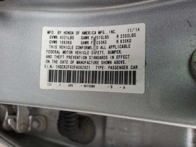 Photo 12 VIN: 1HGCR2F80FA062921 - HONDA ACCORD EXL 