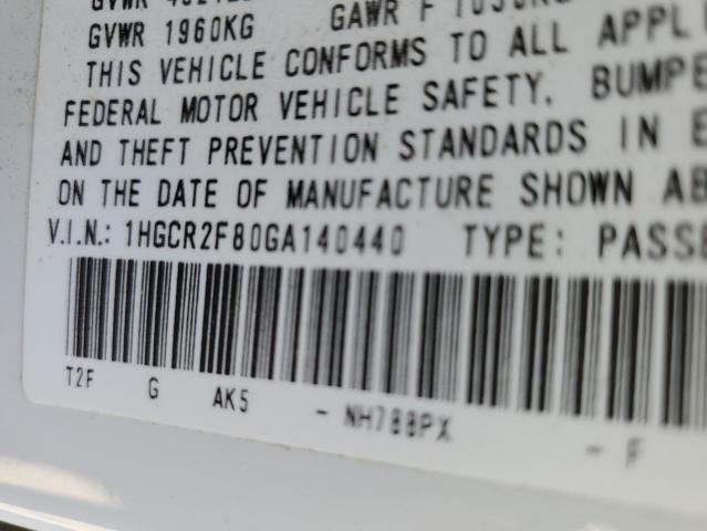 Photo 12 VIN: 1HGCR2F80GA140440 - HONDA ACCORD 