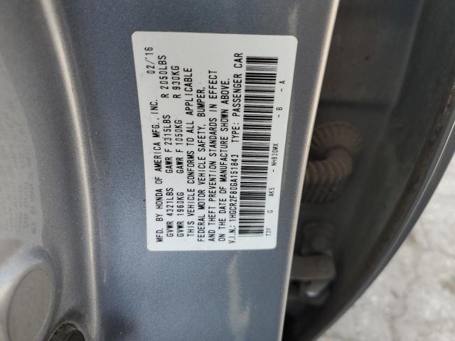 Photo 12 VIN: 1HGCR2F80GA151843 - HONDA ACCORD 