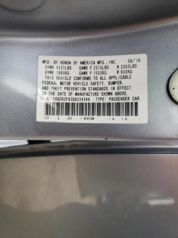 Photo 12 VIN: 1HGCR2F80GA234348 - HONDA ACCORD EXL 