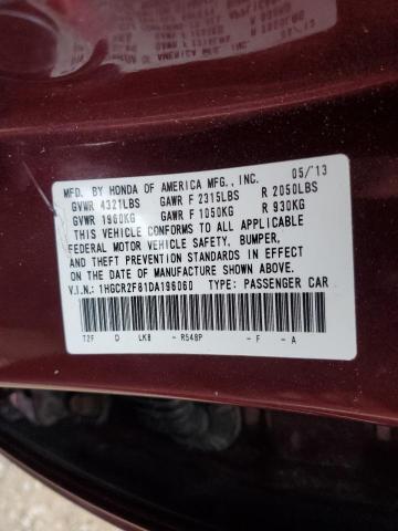 Photo 11 VIN: 1HGCR2F81DA196060 - HONDA ACCORD EXL 