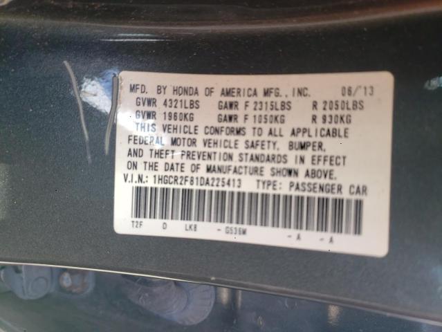 Photo 9 VIN: 1HGCR2F81DA225413 - HONDA ACCORD EXL 