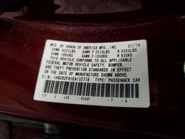 Photo 12 VIN: 1HGCR2F81EA132778 - HONDA ACCORD 