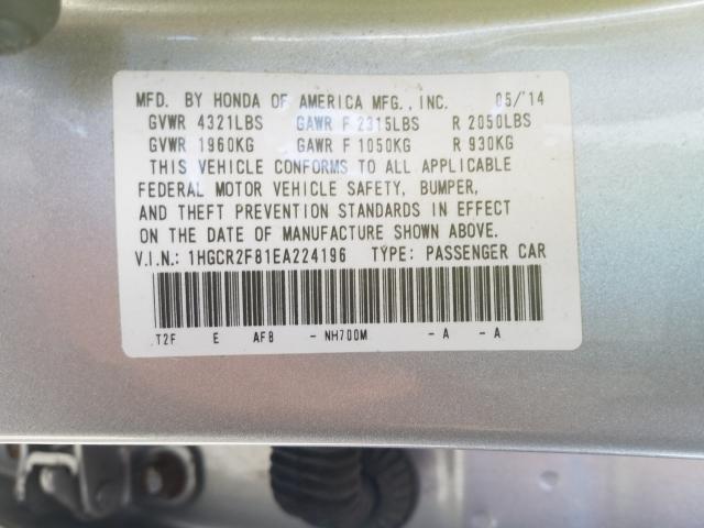 Photo 9 VIN: 1HGCR2F81EA224196 - HONDA ACCORD EXL 