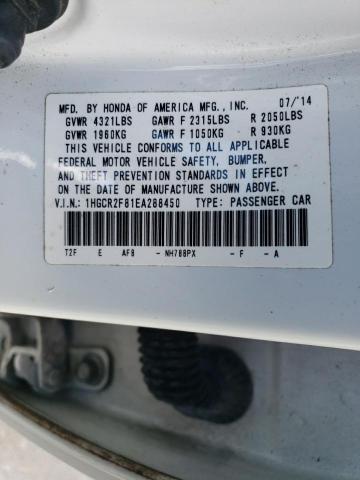 Photo 12 VIN: 1HGCR2F81EA288450 - HONDA ACCORD EXL 