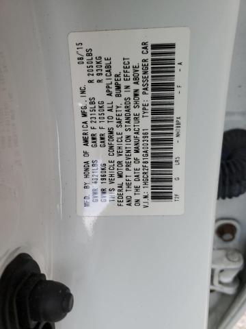 Photo 9 VIN: 1HGCR2F81GA003961 - HONDA ACCORD EXL 