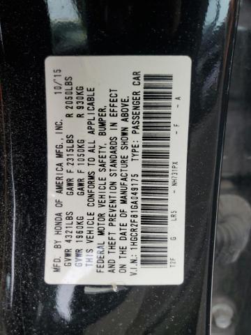 Photo 11 VIN: 1HGCR2F81GA049175 - HONDA ACCORD EXL 