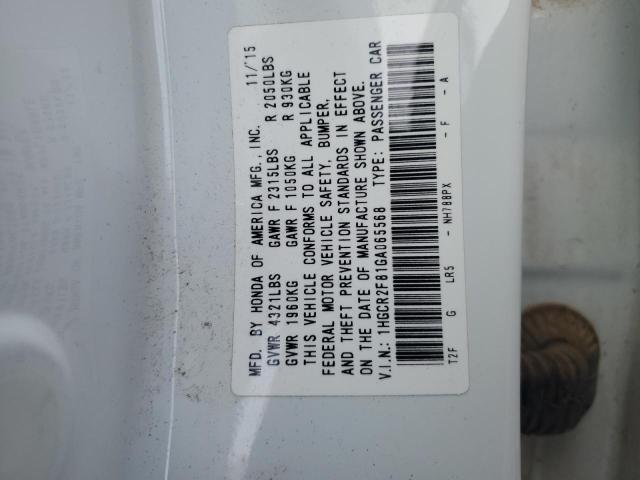 Photo 11 VIN: 1HGCR2F81GA065568 - HONDA ACCORD EXL 