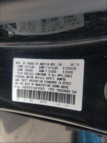 Photo 9 VIN: 1HGCR2F81GA236903 - HONDA ACCORD EXL 