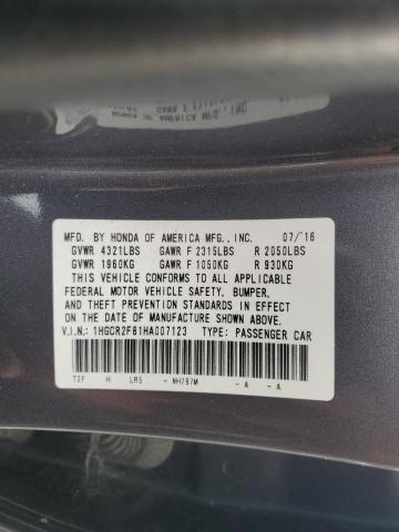 Photo 12 VIN: 1HGCR2F81HA007123 - HONDA ACCORD EXL 