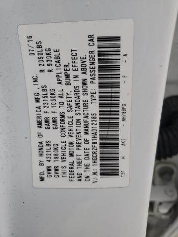 Photo 11 VIN: 1HGCR2F81HA012385 - HONDA ACCORD EXL 