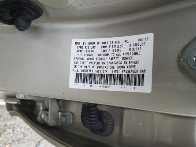 Photo 9 VIN: 1HGCR2F81HA037674 - HONDA ACCORD EXL 