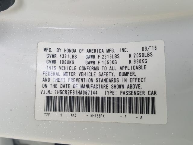 Photo 9 VIN: 1HGCR2F81HA067144 - HONDA ACCORD EXL 