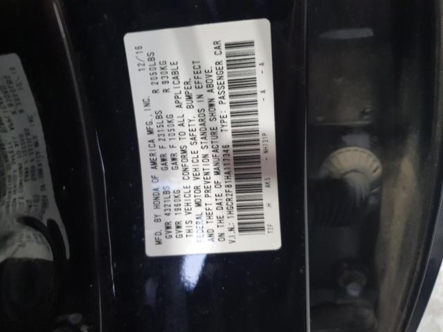 Photo 11 VIN: 1HGCR2F81HA117346 - HONDA ACCORD EXL 