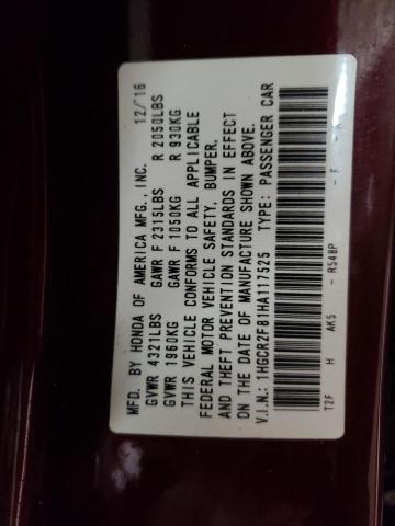 Photo 11 VIN: 1HGCR2F81HA117525 - HONDA ACCORD EXL 