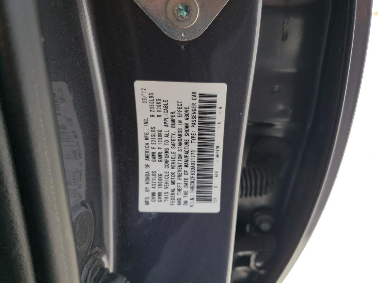 Photo 11 VIN: 1HGCR2F82DA021770 - HONDA ACCORD 