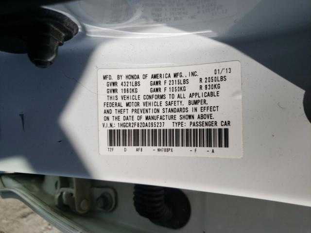 Photo 9 VIN: 1HGCR2F82DA095237 - HONDA ACCORD EXL 