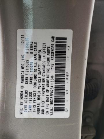 Photo 11 VIN: 1HGCR2F82EA116346 - HONDA ACCORD EXL 