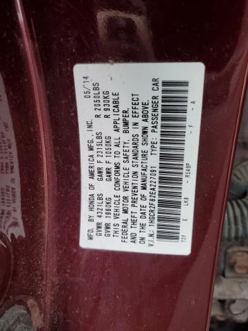 Photo 11 VIN: 1HGCR2F82EA227091 - HONDA ACCORD EXL 