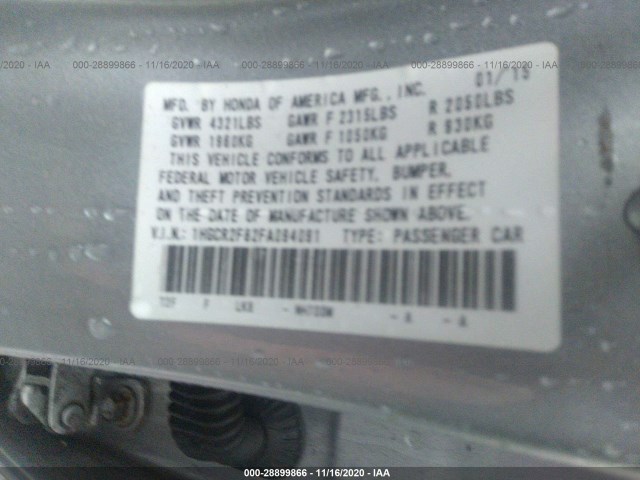 Photo 8 VIN: 1HGCR2F82FA094091 - HONDA ACCORD SEDAN 