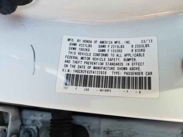 Photo 9 VIN: 1HGCR2F82FA133908 - HONDA ACCORD EXL 