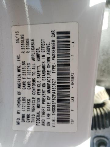 Photo 11 VIN: 1HGCR2F82FA183627 - HONDA ACCORD EXL 