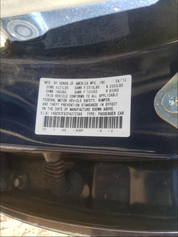 Photo 9 VIN: 1HGCR2F82FA272369 - HONDA ACCORD EXL 