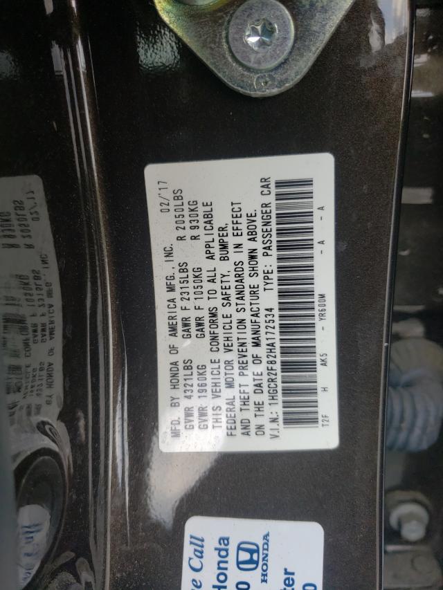 Photo 9 VIN: 1HGCR2F82HA172534 - HONDA ACCORD EXL 