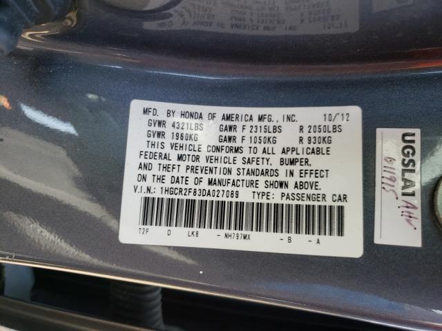 Photo 9 VIN: 1HGCR2F83DA027089 - HONDA ACCORD EXL 