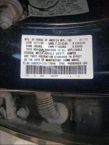 Photo 9 VIN: 1HGCR2F83DA109646 - HONDA ACCORD EXL 