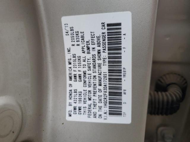 Photo 11 VIN: 1HGCR2F83DA172651 - HONDA ACCORD EXL 