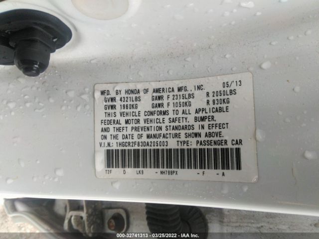 Photo 8 VIN: 1HGCR2F83DA205003 - HONDA ACCORD SDN 