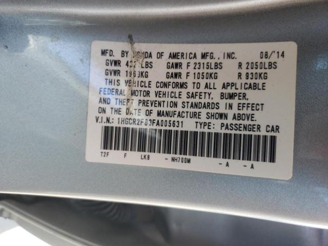 Photo 9 VIN: 1HGCR2F83FA005631 - HONDA ACCORD EXL 