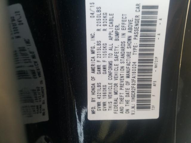 Photo 9 VIN: 1HGCR2F83FA160034 - HONDA ACCORD EXL 