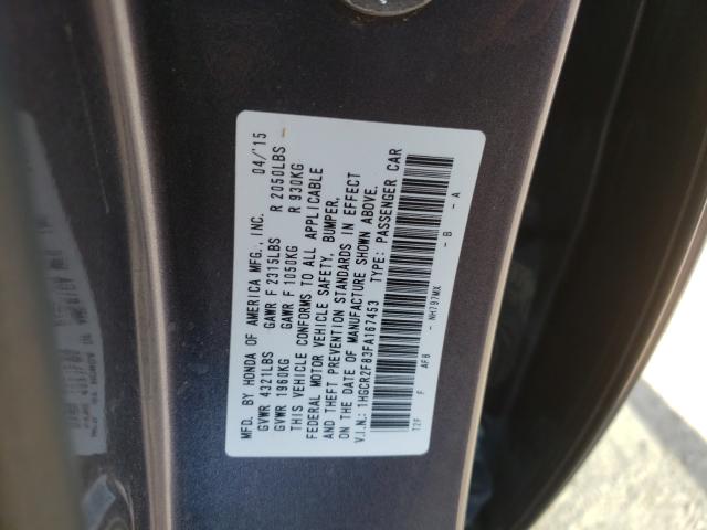 Photo 9 VIN: 1HGCR2F83FA167453 - HONDA ACCORD EXL 