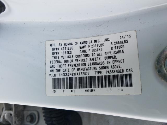 Photo 9 VIN: 1HGCR2F83FA172877 - HONDA ACCORD EXL 