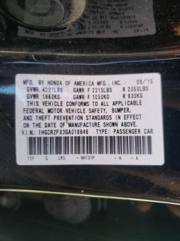 Photo 9 VIN: 1HGCR2F83GA016646 - HONDA ACCORD EXL 