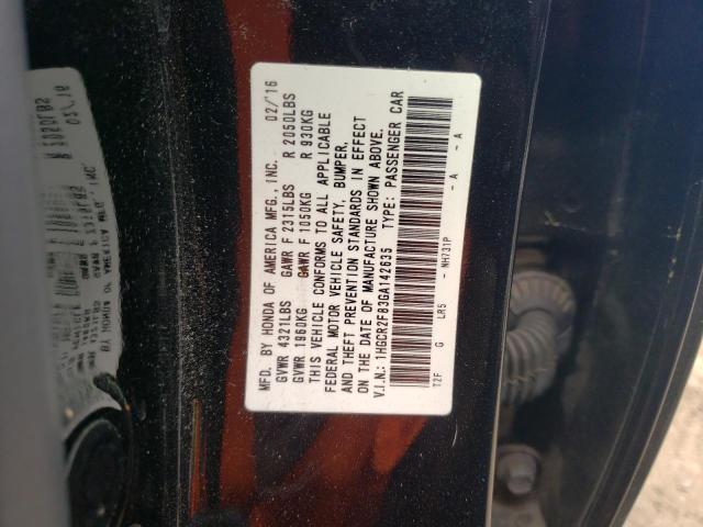 Photo 11 VIN: 1HGCR2F83GA142635 - HONDA ACCORD EXL 