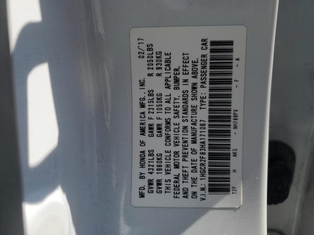 Photo 12 VIN: 1HGCR2F83HA171067 - HONDA ACCORD EXL 