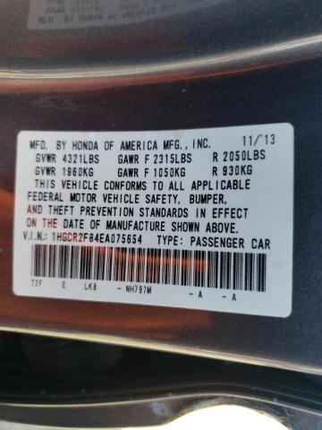 Photo 9 VIN: 1HGCR2F84EA075654 - HONDA ACCORD EXL 