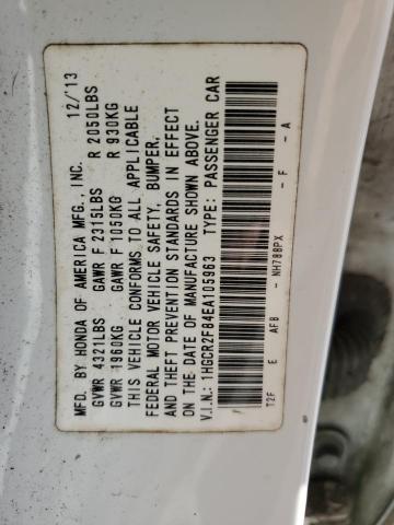 Photo 9 VIN: 1HGCR2F84EA105963 - HONDA ACCORD EXL 