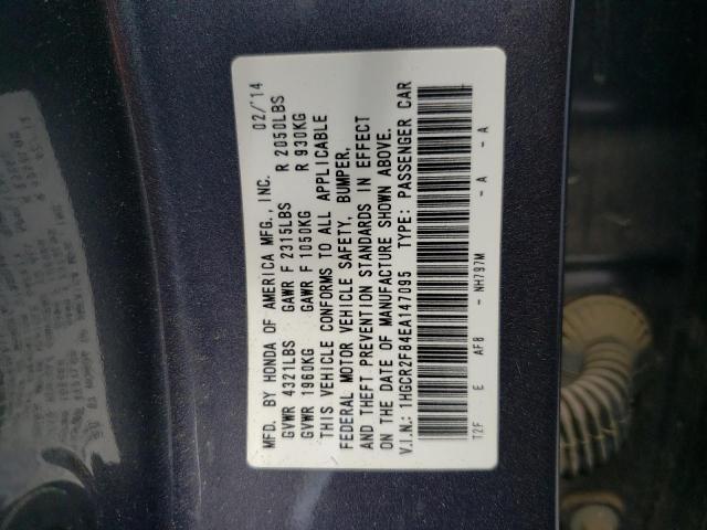 Photo 11 VIN: 1HGCR2F84EA147095 - HONDA ACCORD EXL 